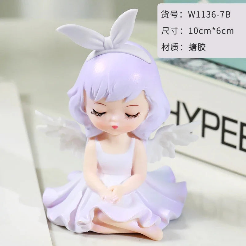 Angel Wing Princess Cake Topper – Fairy Ballet Dance Girl Decor for 1st Birthday, Gender Reveal & Baby Shower