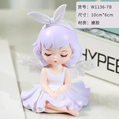 Angel Wing Princess Cake Topper – Fairy Ballet Dance Girl Decor for 1st Birthday, Gender Reveal & Baby Shower