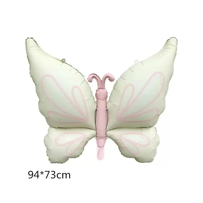 New 3D Butterfly Aluminum Film Balloon Forest Princess Style Children's Birthday Party Decoration Dreamy Wedding Decoration Cart