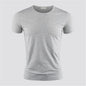 Men's Pure Color V Collar Short Sleeved T-Shirt