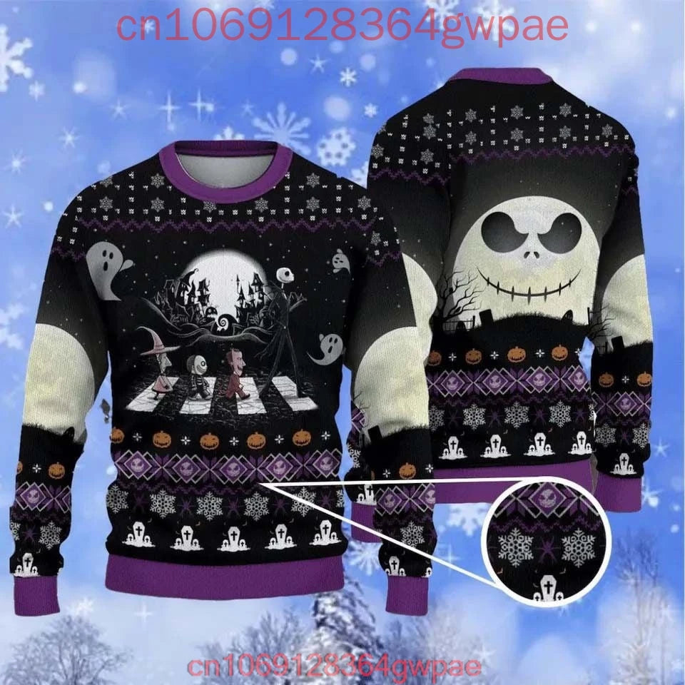 Jack Skellington and Sally Ugly Sweater Men's Women's Tops The Nightmare Before Christmas Ugly Christmas Sweater