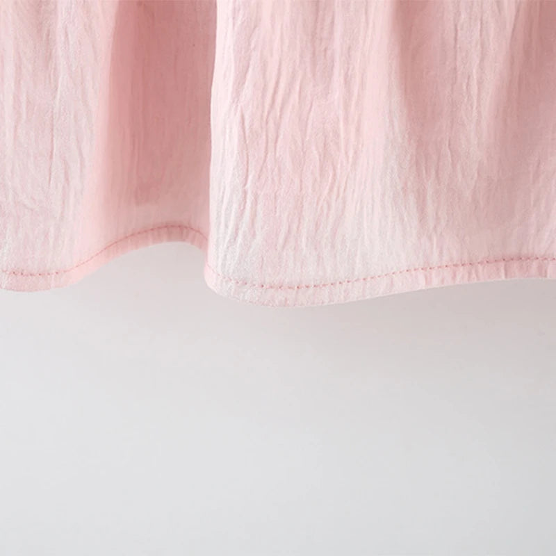 Baby Girl Dress In Summer, Cute Solid Color With Small Flying Sleeves, Sweet Tulip Children'S Princess Dress