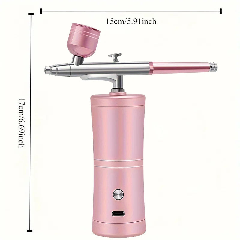 Nail spray gun portable cordless air brush nail gun with compressor nail decoration cake makeup varnish spray