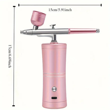 Nail spray gun portable cordless air brush nail gun with compressor nail decoration cake makeup varnish spray