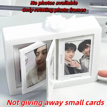 New Cute Kitty Anime Peripheral Album Three Inch Rotating Photo Frame  Frame Celebrity Small Card Storage Commemorative Gifts