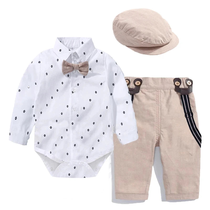 Kids Boys Formal Party Outfits Clothes Set Wedding Birthday Toddler Boy Gentleman Handsome Children Elegant Suit 1 2 3 4 5 Years