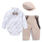 Kids Boys Formal Party Outfits Clothes Set Wedding Birthday Toddler Boy Gentleman Handsome Children Elegant Suit 1 2 3 4 5 Years