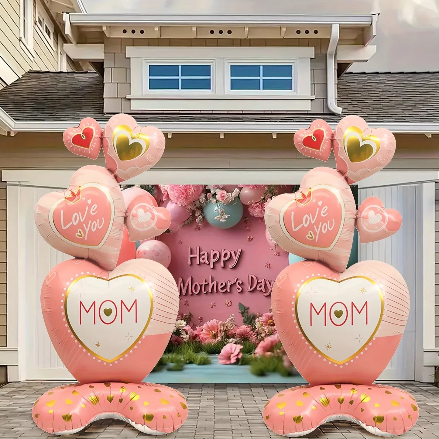 1pc 60 inch oversized standing love mom aluminum film balloon Mother's Day party decoration, birthday party decoration