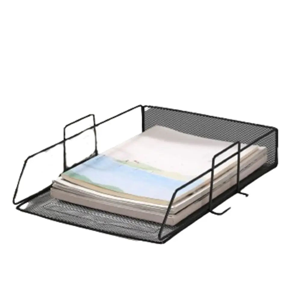 Single‑Layer Stackable File Tray – Durable A4 Desktop Document Organizer for School & Study Spaces