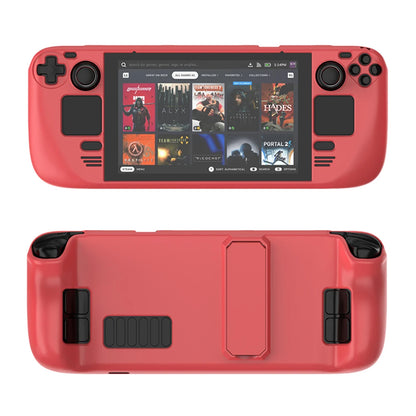 For STEAM DECK Game Console Cover Shell with Bracket Shockproof Protection Case Frame Protector Stand Non-slip Cover Game Parts