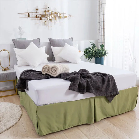 Solid Brushed Bed Skirt Standard Size for Twin Full Queen King Bedroom Beds Cover Non-slip Mattress Cover Bedsheet/ Bedspread