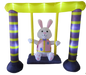 Easter Inflatable Outdoor Toys Easter Bunny Family Eggs Carrot with Build-in LEDs Blow Up Decorations for Party Yard Garden Lawn