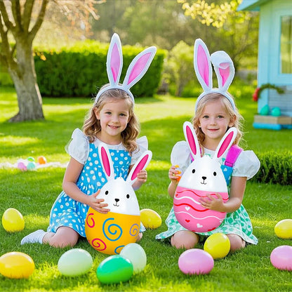35/40cm Easter Rabbit Eggs Ballon PVC Children Inflated Ballon Garden Home Decoration Outdoor Kid Toys Ornament