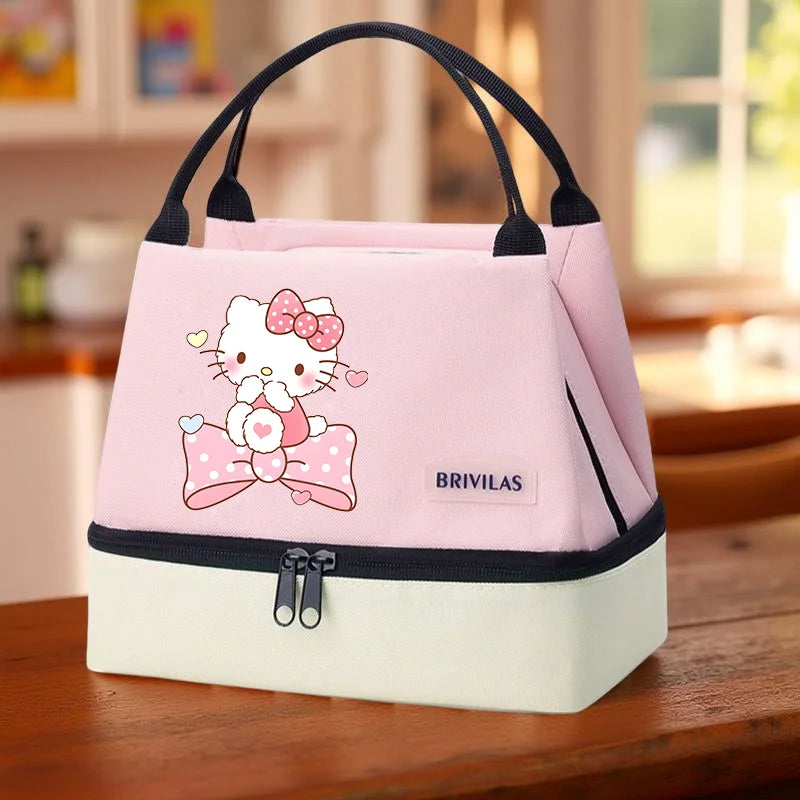 Hello kitty Insulated Lunch Bag Leak-Proof Thermal Food Carrier with Sturdy Handles for students,outdoor picnics,Meal Prep Bag