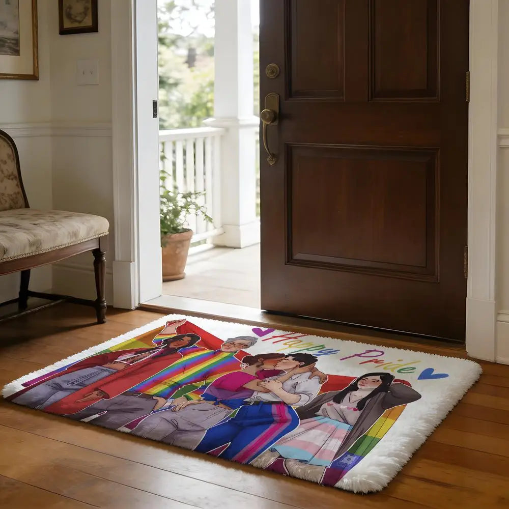 Pride Soft Flannel Absorbent Non‑Slip Floor Mat for Home, Bedroom & Bathroom
