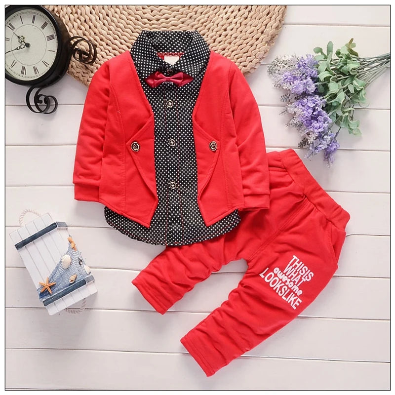 Baby Boys Suit Children Fashion Jacket Pants 2Pcs/Set Toddler