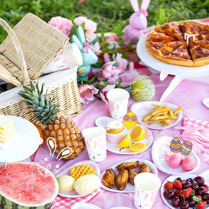 Easter Bunny Egg Party Supplies – Disposable Tableware & Kids Favors