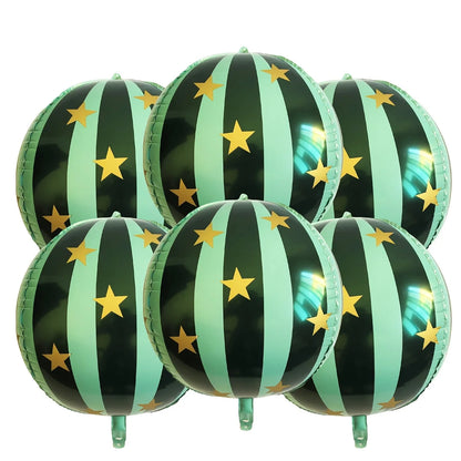 3/6PCS 22inch Striped Star Foil Balloon Home Decoration Balloons KTV Mall School Wedding Christmas Decoration Balloons DIY Gifts