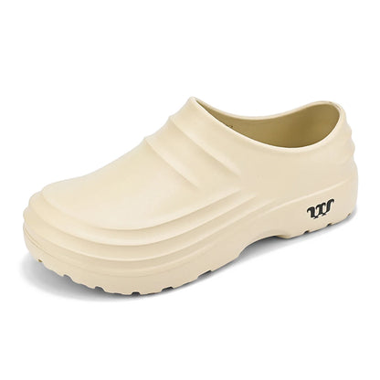 Chef Shoes Thickened Work Loafers Slip Resistant Warm Lined Nurse Shoes Waterproof Unisex Garden Shoes Lightweight for Men Women