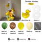 Cartoon Duck Balloon Garland Set – 32" Number Balloon (1–9) for Kids’ Birthday Party