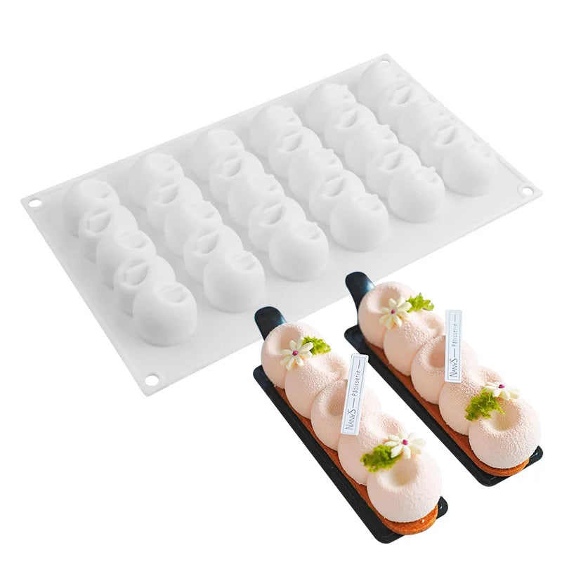 DIY Caterpillar Silicone Baking Mold String Balls Chocolate Candy Biscuit Cake Jelly Ice Mould Cute Gifts Soap Candle Making Set