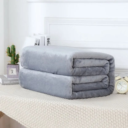 Fluffy Cloud Mink Fur Blanket Flannel Plush Comfortable Thickened and Warm Soft Sofa Throw Blanket  For Air-Conditioned Room