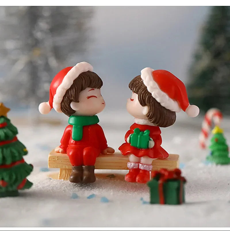 “1pc Merry Christmas Couple Ornament – Holiday Tree & Home Decoration