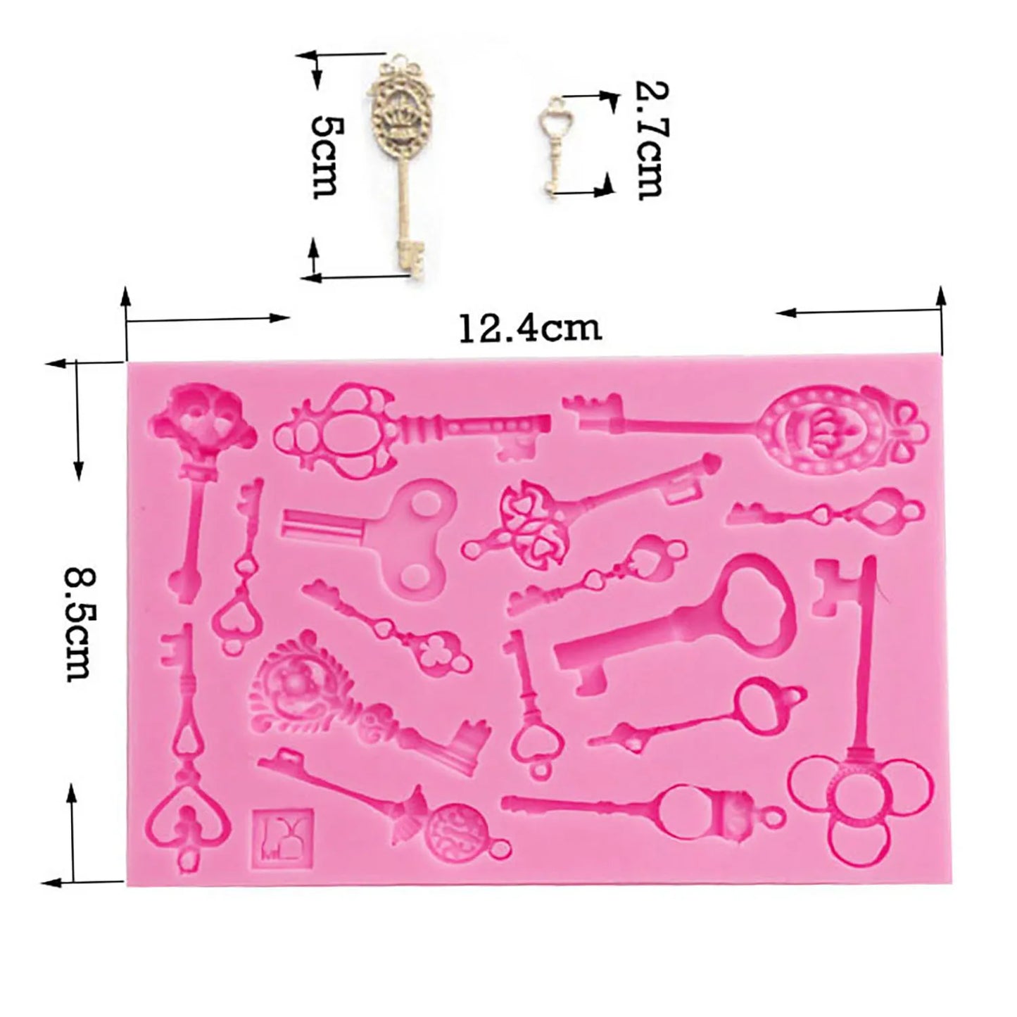 Lock Key Silicone Molds Fondant Chocolate clocks Mold Sugarcraft Clay DIY Baking Tool Cakes Cupcakes Decoration