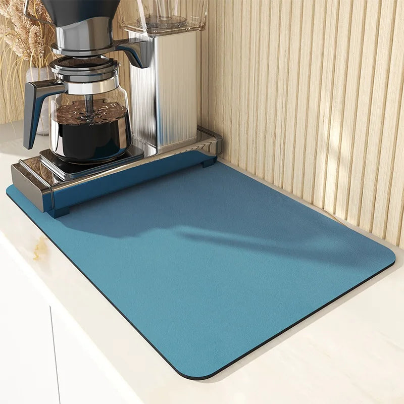Super Absorbent Large Drying Mat – Anti‑Slip Quick‑Dry Pad for Kitchen, Coffee Station, Bathroom & Tableware