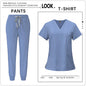 Hot Sale Clinic Workwear Unisex Medical Nurse Scrub Set Clinical Uniform Men Women Beauty Salon Costume Doctor Nursing Top Pants
