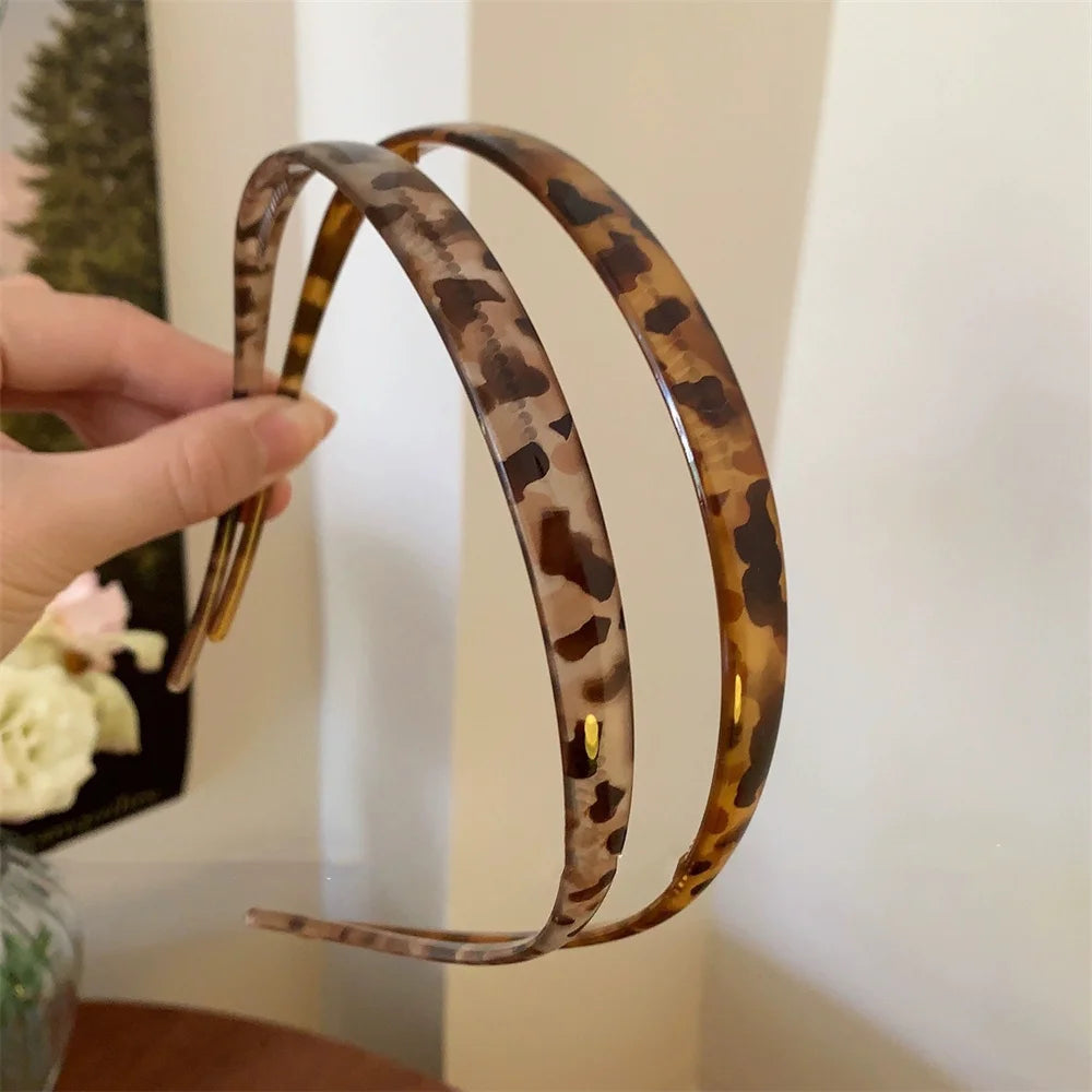 Thin Leopard Acrylic Headband