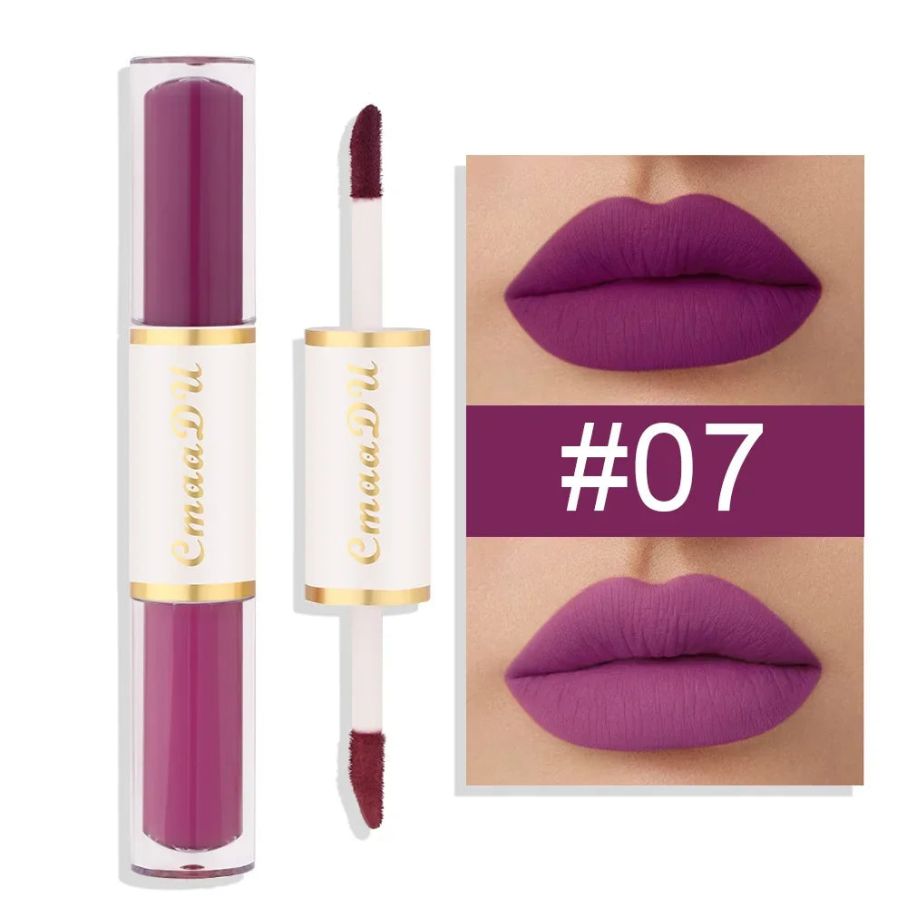 5 In 1 Matte Lipstick Kit Combo Strip Velvet Sexy Red Lip Tint Non-stick Cup Lip Gloss Lip Oil Makeup Lips Cosmetic Set