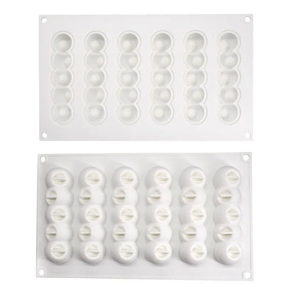 DIY Caterpillar Silicone Baking Mold String Balls Chocolate Candy Biscuit Cake Jelly Ice Mould Cute Gifts Soap Candle Making Set