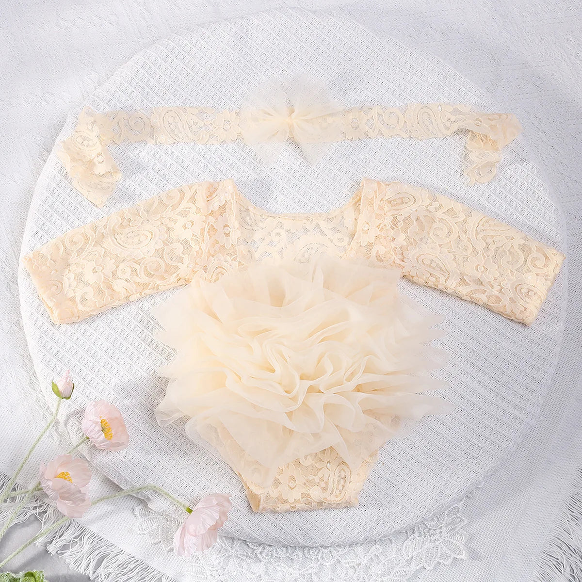 Newborn Baby Tutu Dress: Lace Girl Princess Romper, Perfect for Photoshoots