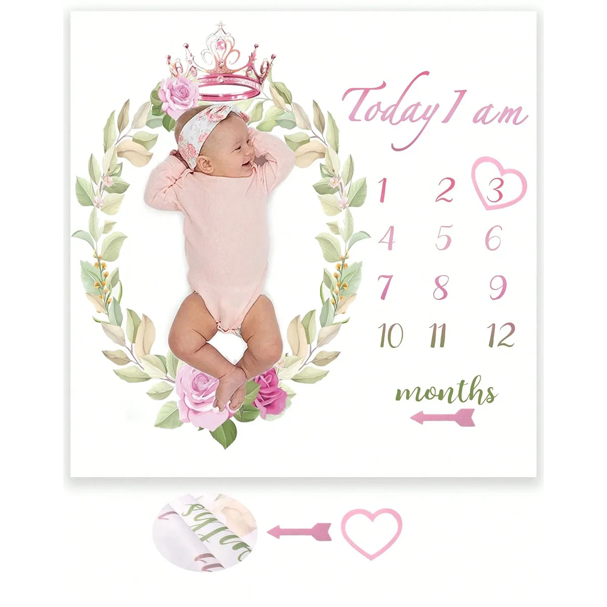 Baby Monthly Milestone Blanket