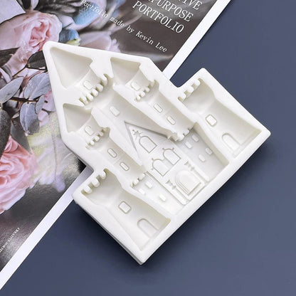 Castle Silicone Sugarcraft Mold Resin Tools Cupcake Baking Mould Fondant Cake Decorating Tools