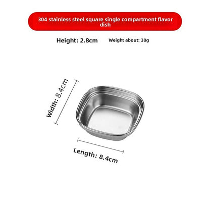 Small Sauce Bowl Kitchen Seasoning Dipping Dish Korean Style Stainless Steel 304 Multifunctional Tableware For Barbecue Dinner