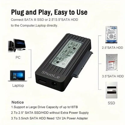 USB 3.2 3.0 to SATA Converter 2.5 Inch SSD HDD Hard Drive External Adapter USB 3.0 to Sata III Cable for Laptop PC Accessories
