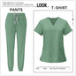 Hot Sale Clinic Workwear Unisex Medical Nurse Scrub Set Clinical Uniform Men Women Beauty Salon Costume Doctor Nursing Top Pants