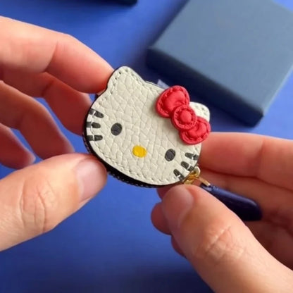Kawaii High Beauty Hello Kitty Cartoon Personalized Creative Leather Bag Keychain Pendant Fashion Clothing Accessories
