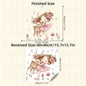 Cartoon Girl With Deer Wall Decal Woodland Animal Bedroom Decor Waterproof Peel-Stick Home Art For Playroom Wall Art Decals