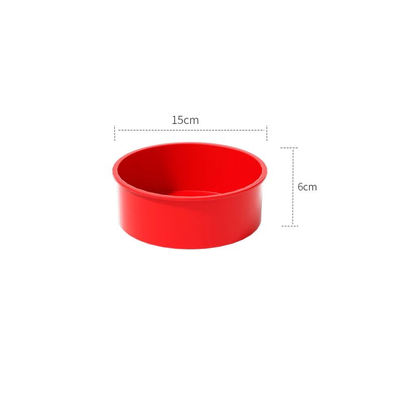 Round Cake Pan - Silicone Cake Mold for Baking, Non-stick Baking Pan for Layer Cake, Cheesecake and Chocolate Cake - 4" 6&q