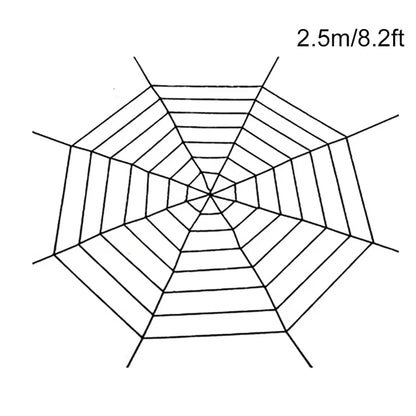1.5/2.5m Giant Spider Webs Halloween Decorations,White Black Spider Web for House,Large Horror Stretchy Cobweb for Outdoors