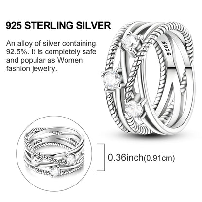 Rings Original 925 Sterling Silver Rings Simple Zircon Heart Ring For Wedding Valentine's Day Women Ring Jewelry Gift