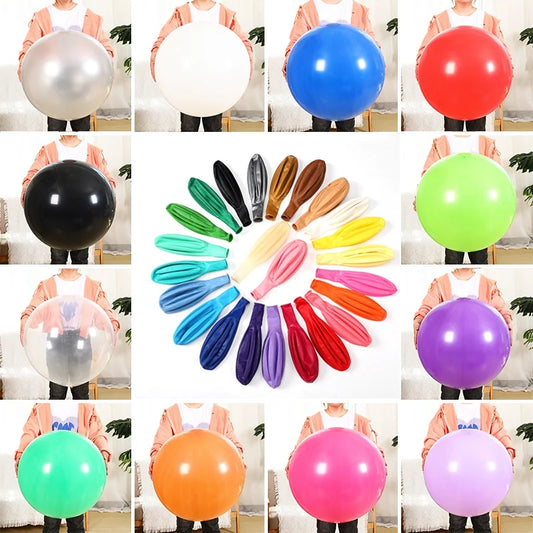 1~20Pcs 24inch Large Round Latex Balloon Wedding Arch Helium Globos Birthday Party Decor Macaron Balloons Baby Shower Decoration