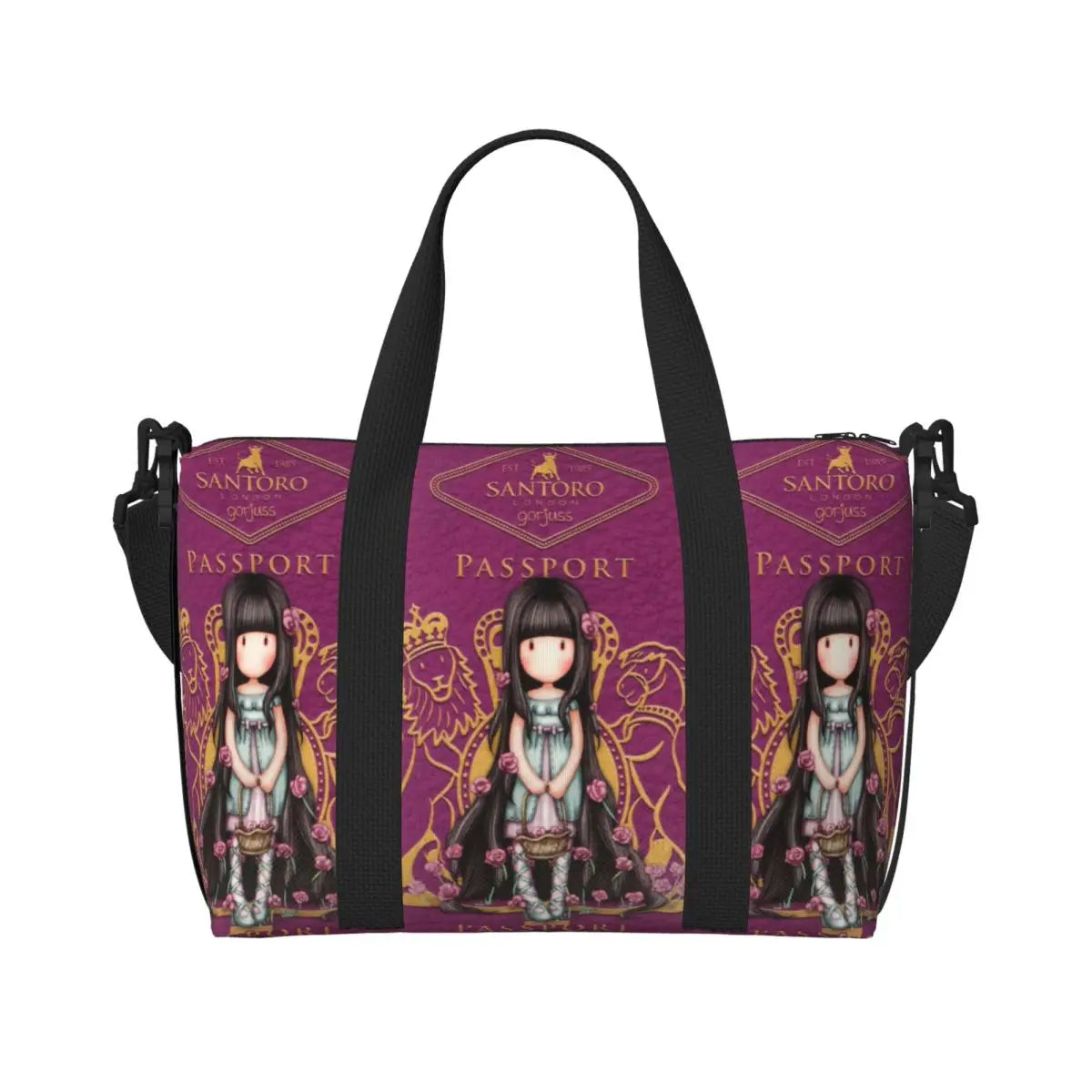Santoro Gorjuss Large Beach & Travel Tote – Women’s Yoga, Gym, Shopping Shoulder Duffle Bag