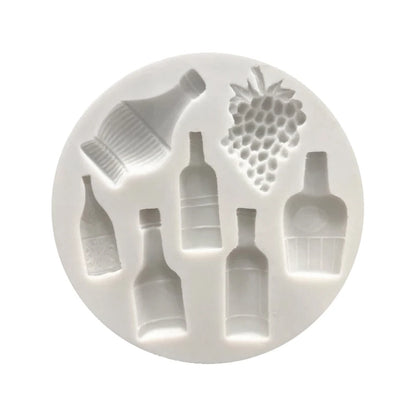 Grapes Wine Shapes Silicone Fondant Cake Chocolate Candy Silicone Decorating Mold Tools