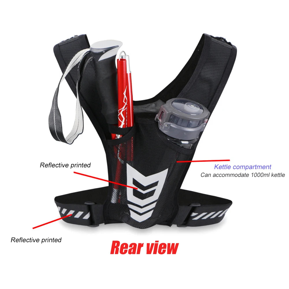 1pc Running Vest Phone Holder for Men and Women, Waterproof Cell Phone and Key Pouch, Reflective Hydration Vest for Training and Free Workouts.