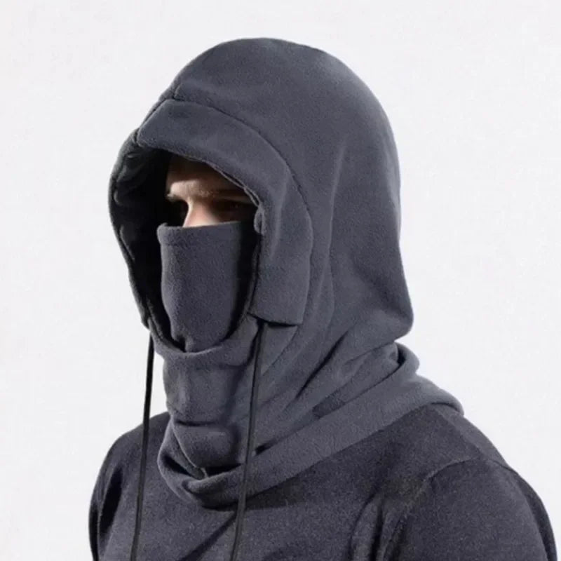 Winter Hooded Scarf - Warm Neck Gaiter with Hood for Outdoor Activities