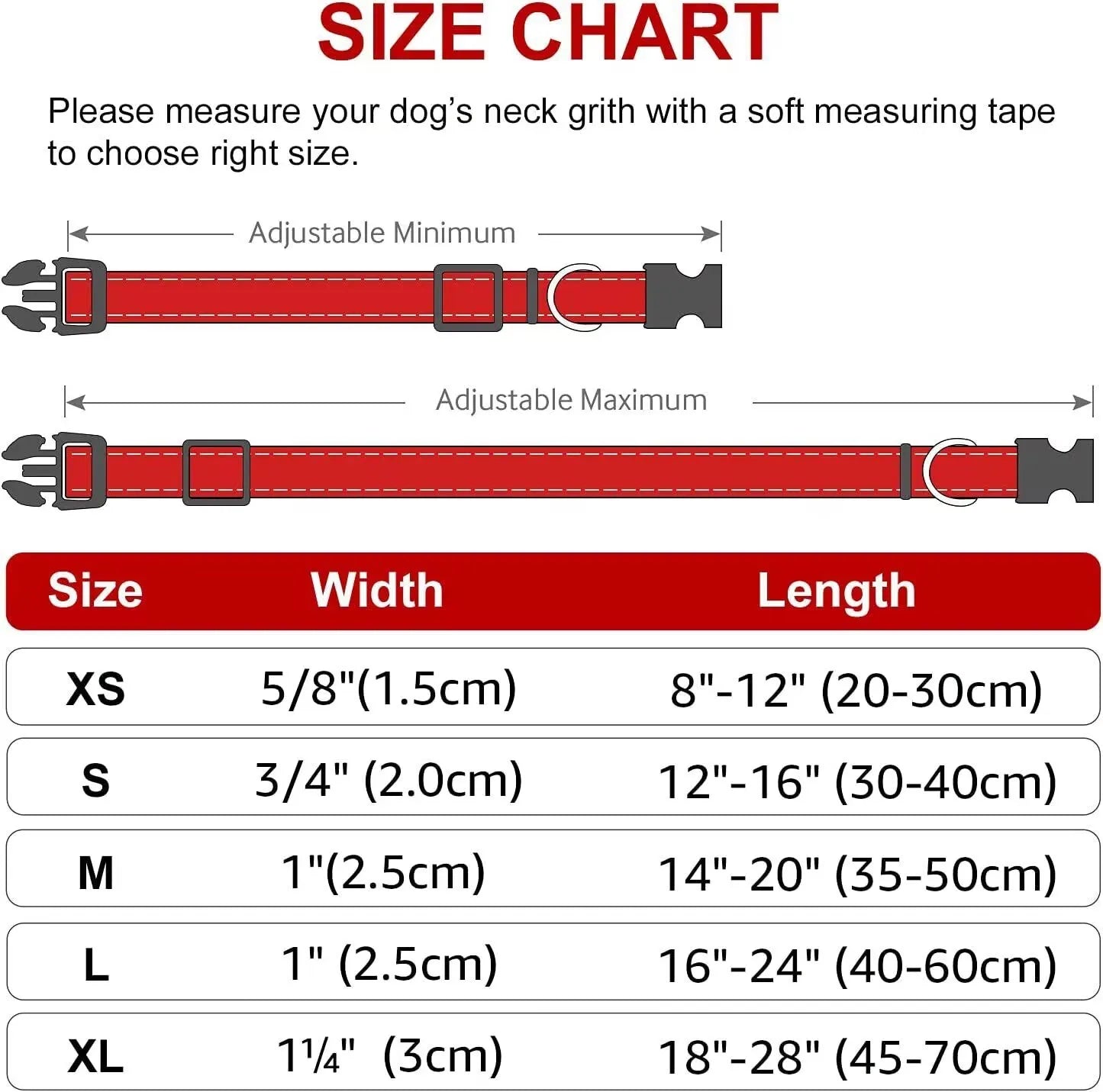 Adjustable Reflective Soft Dog Collar Neck 25-60 Centimeter